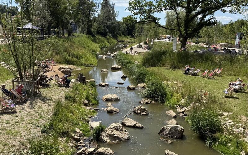 Eine Naturlandschaft mitten in der Stadt Ellwangen.GB-Foto: Landesgartenschau Ellwangen