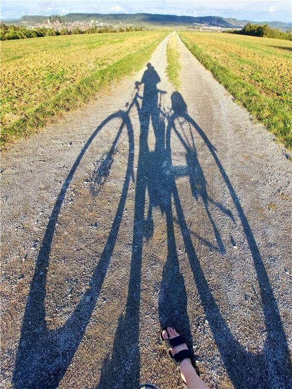 "Eine abendliche Fahrradrunde im heimatlichen Gäu, welch ein Glücksgefühl", sagt...