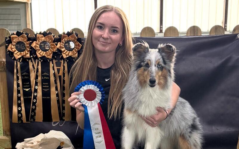 Eine große Überraschung gelang Zoe Strohäker mit ihrem Shetland-Sheepdog Ice.GB-Foto: gb