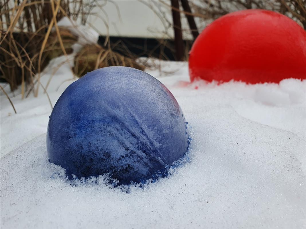 Eisige Kälte... genau richtig um Eisbomben gefrieren zu lassen, findet Silke Els...