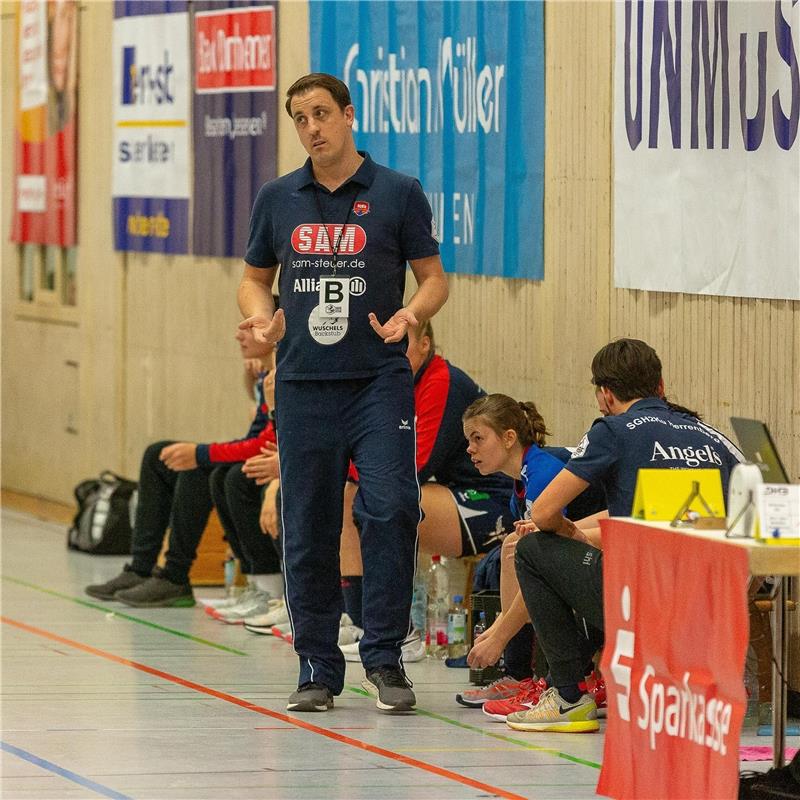 Emotionen, Mike Leibssle (Trainer SG H2Ku Herrenberg) / HSG Freiburg - SG H2Ku H...