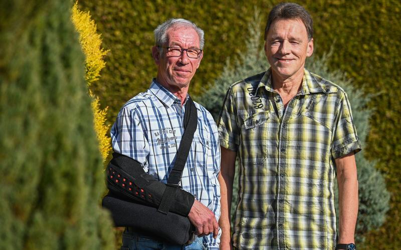 Erhard Riethmüller (links) und Jürgen Luz wurden für ihr Engagement ausgezeichnet. GB-Foto: Vecsey