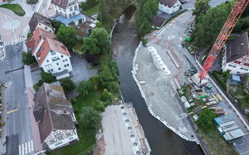 Erst in einem Jahr kann die Nagold in Wildberg wieder per Brücke überquert werden. Die Fertigstellungt verzögert sich. GB-Foto (Archiv):Schmidt