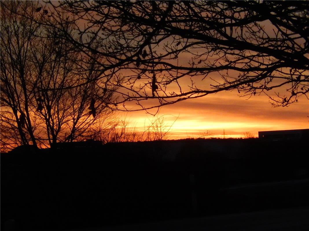 Erstes Abendrot am 1. Januar 2026.  Von Manfred Schmidt.