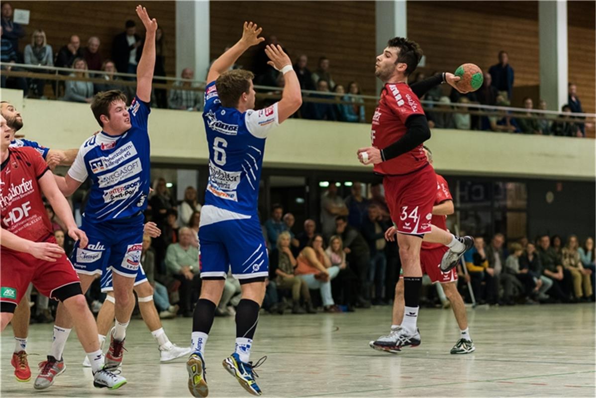 Fabian Mayer (TV Weilstetten #06), Sandro Muench (SG H2Ku Herrenberg #34), TV We...