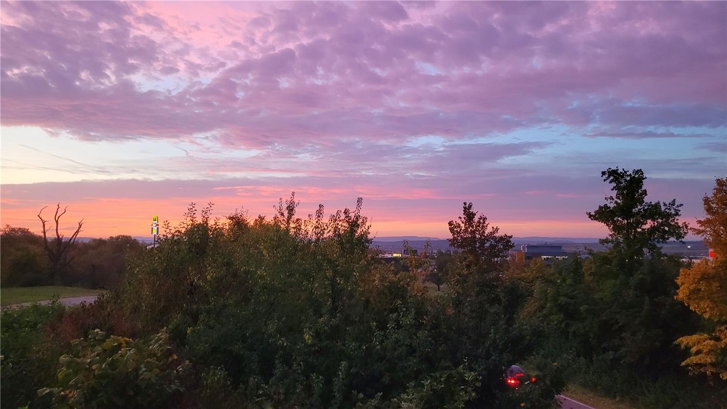 Farbiger Sonnenaufgang. Von Susanne Marquardt aus Gültstein.