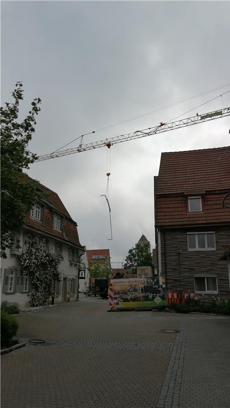 Feinarbeit ist nötig bei der Baustelle im Gärtringer alten Ortskern., sagt Fried...