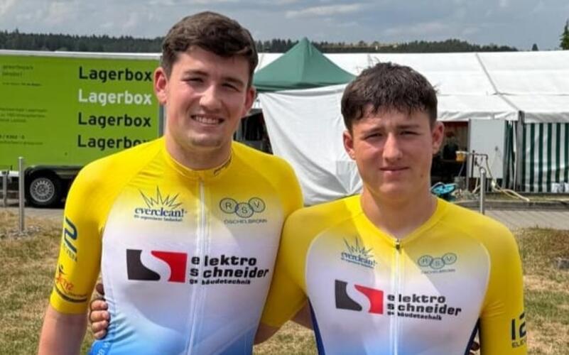Felix (links) und Paul Wörner könnten eventuell für eine Neuauflage der „Wörner Brothers“ im Öschelbronner Bahnradsport sorgen. GB-Foto: gb