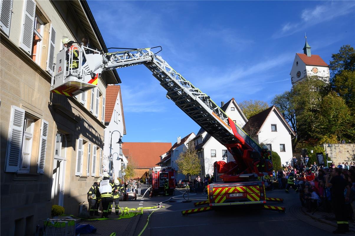 Feuerwehrübung Bondorf  10 / 2019 Foto: Schmidt
