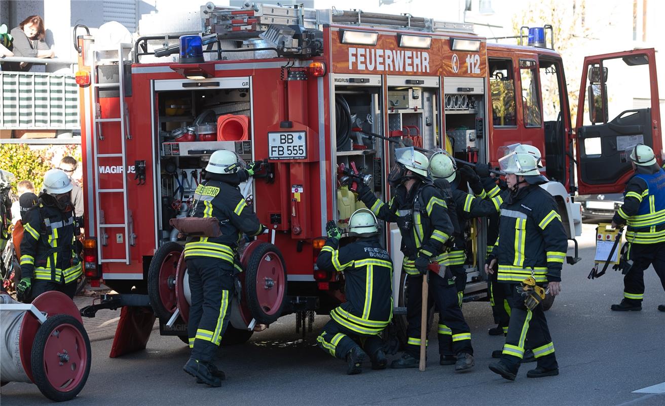 Feuerwehrübung Bondorf  10 / 2019 Foto: Schmidt