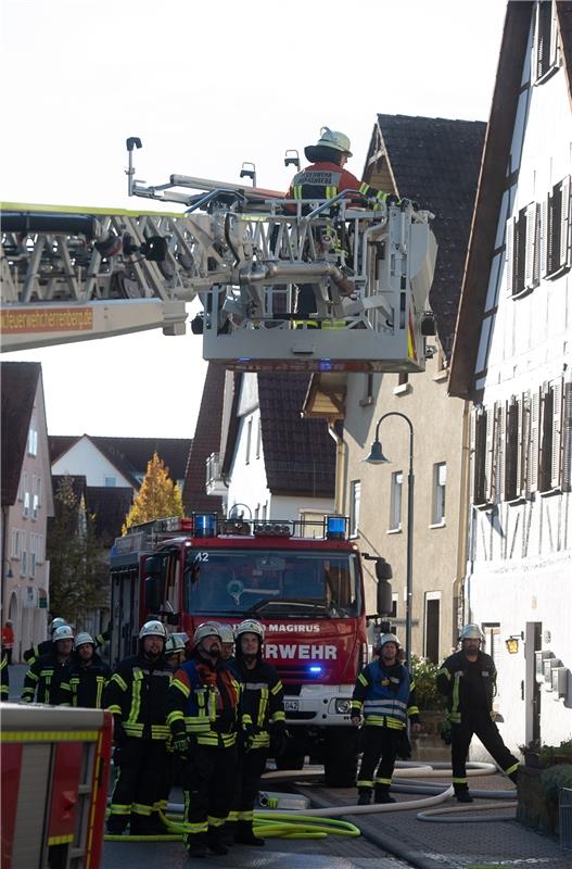 Feuerwehrübung Bondorf  10 / 2019 Foto: Schmidt