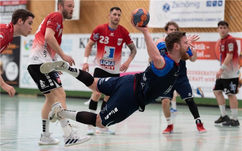 Finn Böhm: Nach vier Treffern am Kreis kassierte er im letzten Saisonspiel noch eine Fußverletzung. GB-Foto: Eibner/Wolfgang Frank