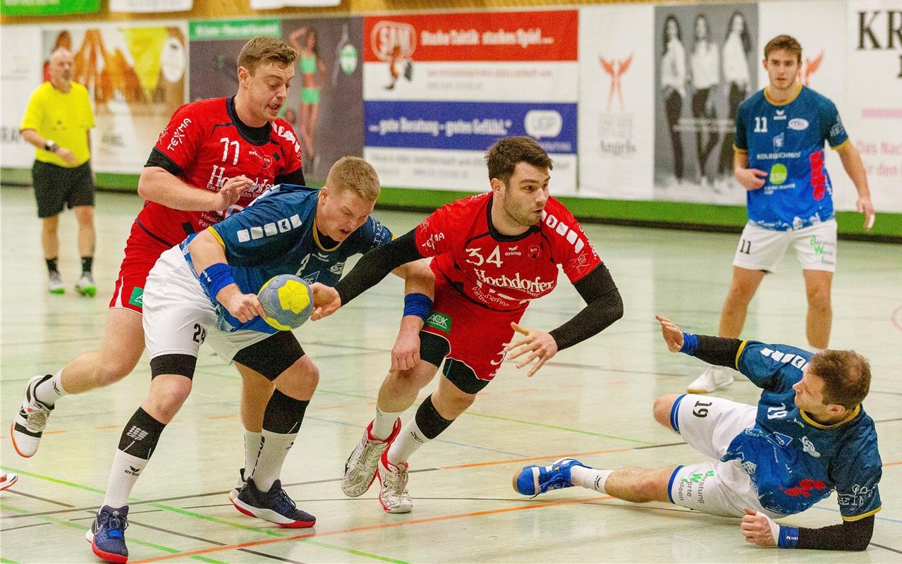 Finn Boehm (SG H2Ku Herrenberg #11), Felix Hofacker (NSU Neckarsulm #24), Sandro...