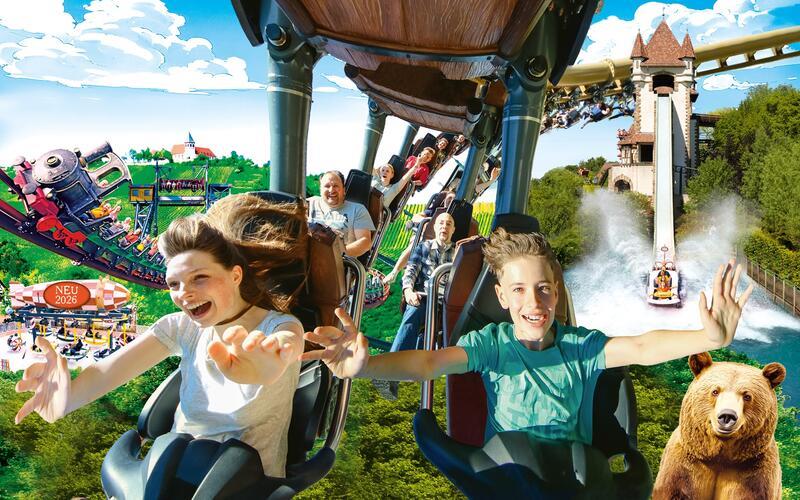 Freizeitspaß und Adrenalinkick unter freiem Himmel.GB-Foto: Erlebnispark Tripsdrill