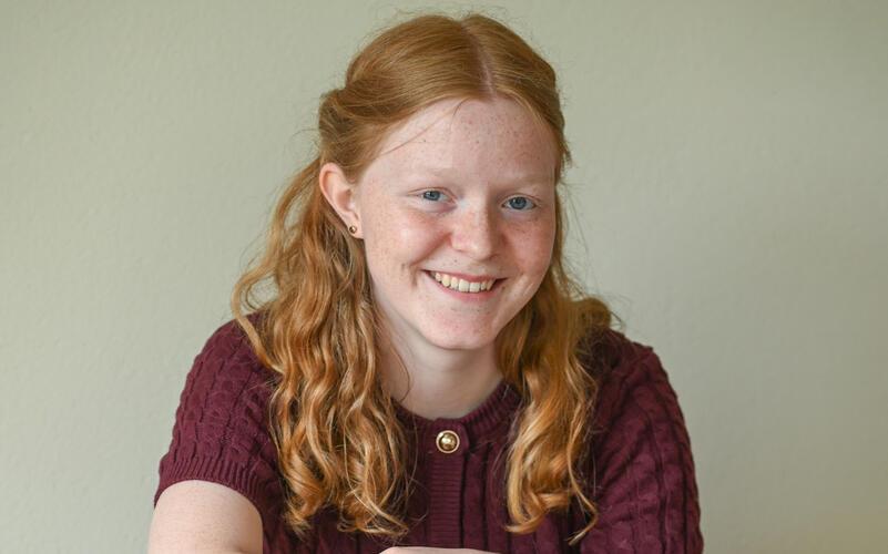 Friederike Sarnowski sammelt für die Ukraine.GB-Foto: Vecsey