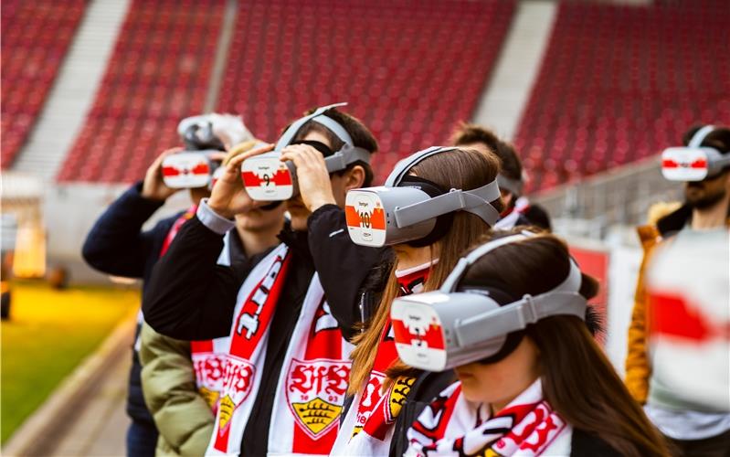 Fußball wird virtuell zum Greifen nah in der Mercedes-Benz-Arena in Stuttgart GB-Foto: gb