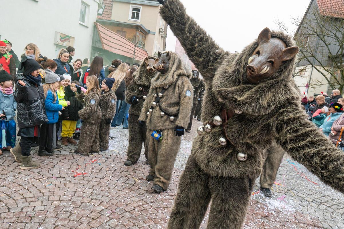 Gärtringen, Ortsmitte, Fasnetsumzug, GB-Foto: Vecsey