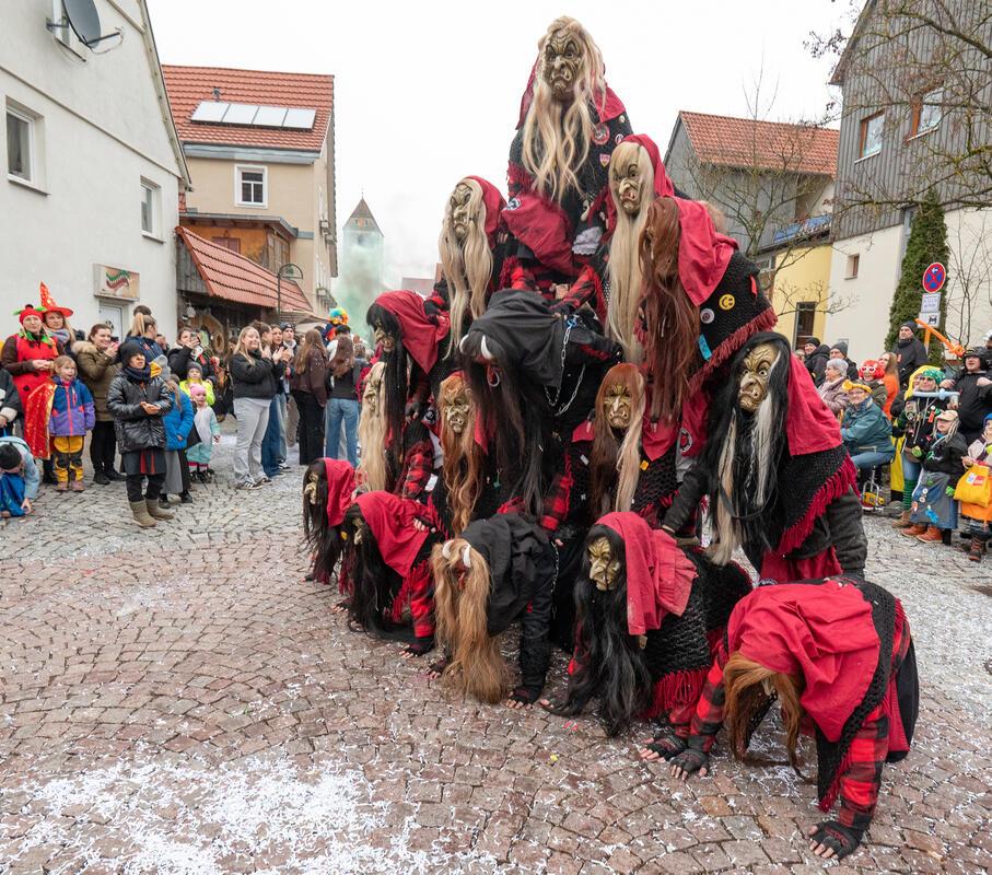 Gärtringen, Ortsmitte, Fasnetsumzug, GB-Foto: Vecsey