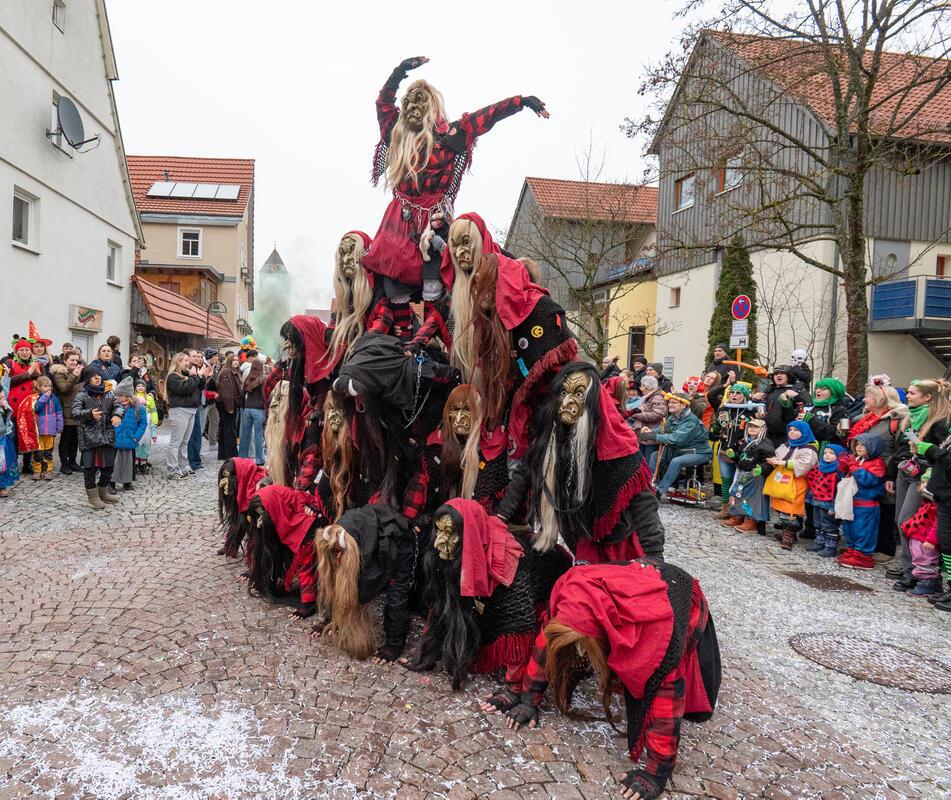 Gärtringen, Ortsmitte, Fasnetsumzug, GB-Foto: Vecsey