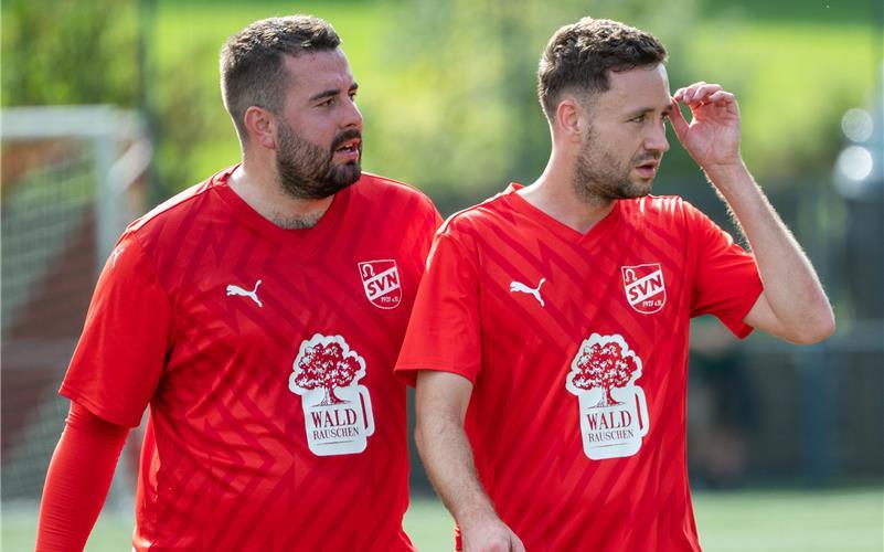 Gehen in ihre nächste Saison als Spielertrainer beim SV Nufringen: Dustin Kappus (links) und Timo Tropsch. GB-Foto: Vecsey