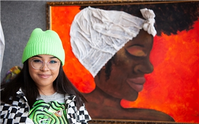 Gemälde von Marleni Guzman Batista Hobby Künstler Ausstellung in Bondorf  4 / 2019 Foto:  Schmidt Fotogalerie