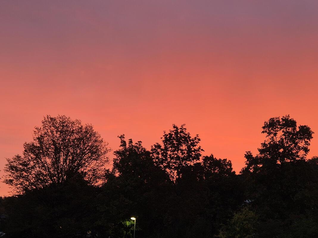 Glühender Morgenhimmel über dem Affstätter Tal!  Von Manuela Sebastian aus Herre...