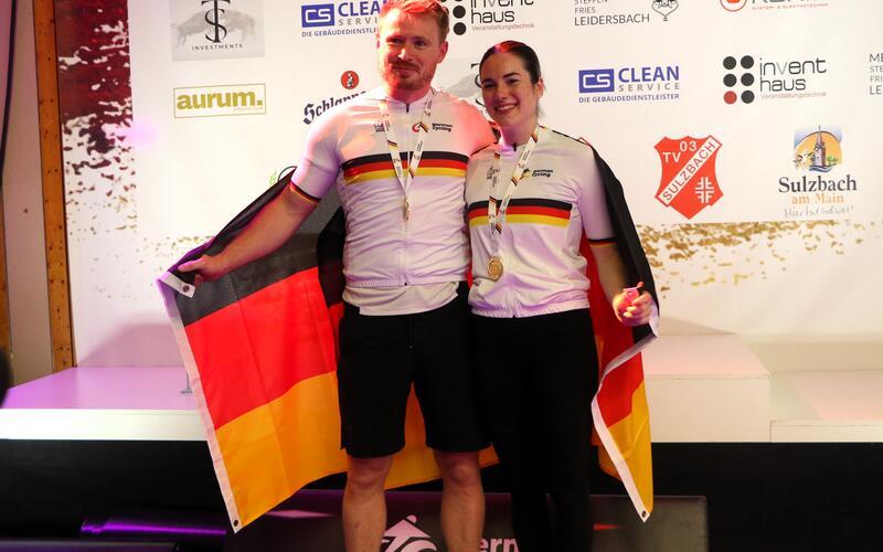 Gold für Patrick Tisch und Julia Hämmerli bei der DM in Sulzbach. GB-Foto: Schwarz