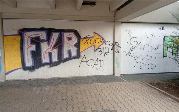 Graffiti als Ärgernis. GB-Symbolbild