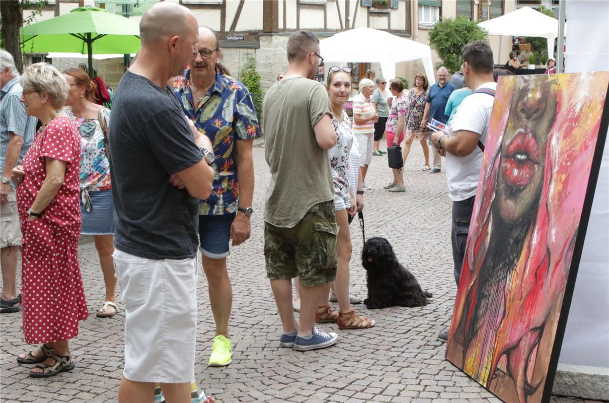 Herrenberg 2019 Straßengalerie Kunsthandwerkermarkt Sommerfarben  6.7.2019 Bäuer...