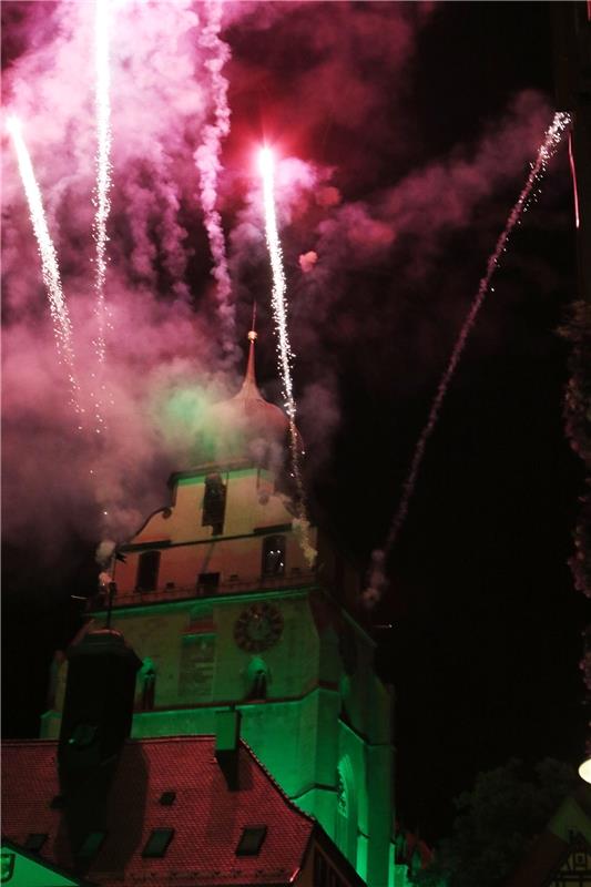 Herrenberg Altstadtlauf 2017 Feuerwerk   am 24.6.2017 Bäuerle