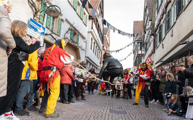 Herrenberg steht das Narrenkleid: Bilder vom Fasnetsumzug