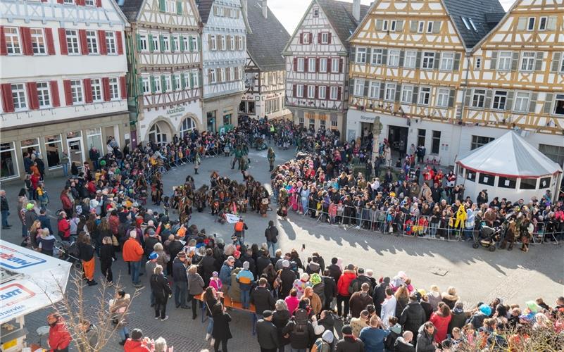 Herrenberg steht das Narrenkleid: Bilder vom Fasnetsumzug