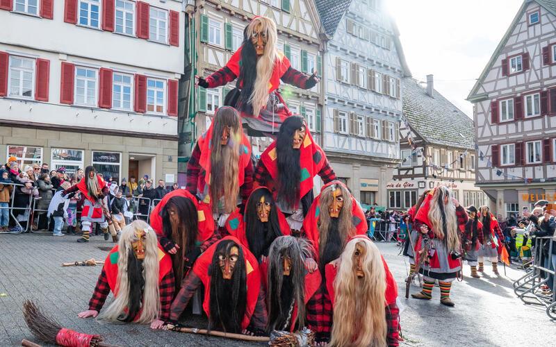 Bilder vom Pferdemarkt und Fasnetstreiben in Herrenberg