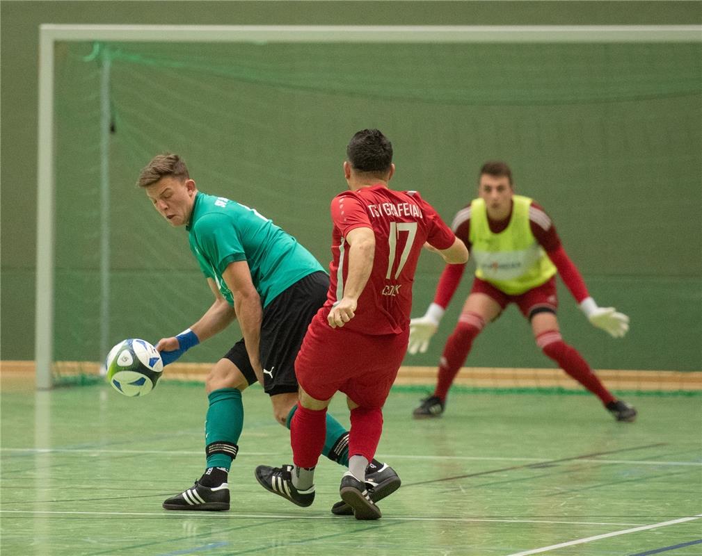 Herrenberg, Längenholzhalle, Fußball, Gäubote-Cup,  SV Deckenpfronn (grün) - TSV...