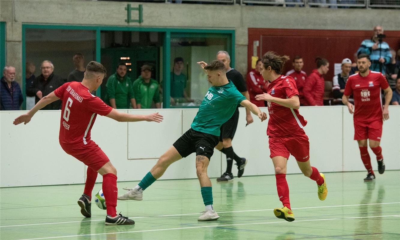 Herrenberg, Längenholzhalle, Fußball, Gäubote-Cup,  SV Deckenpfronn (grün) - TSV...