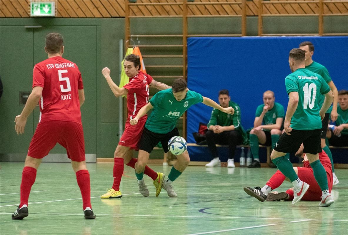 Herrenberg, Längenholzhalle, Fußball, Gäubote-Cup,  SV Deckenpfronn (grün) - TSV...