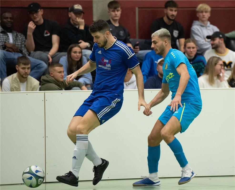 Herrenberg, Längenholzhalle, Fußball, Gäubote-Cup,  TV Darmsheim (blau) - TSV Eh...