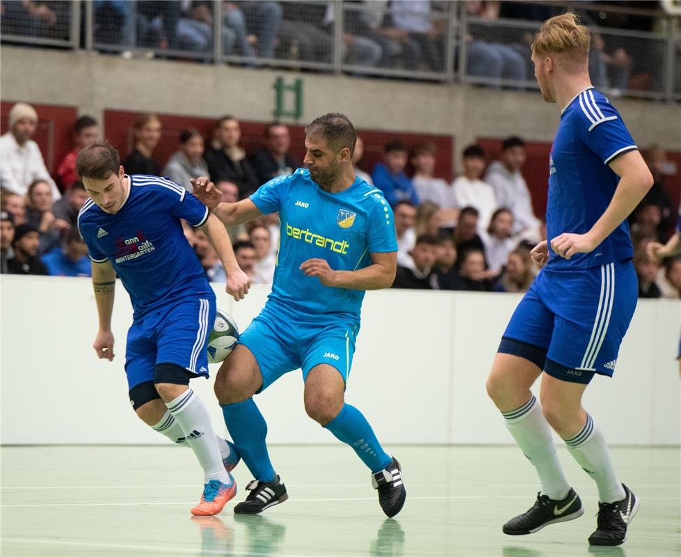 Herrenberg, Längenholzhalle, Fußball, Gäubote-Cup,  TV Darmsheim (blau) - TSV Eh...