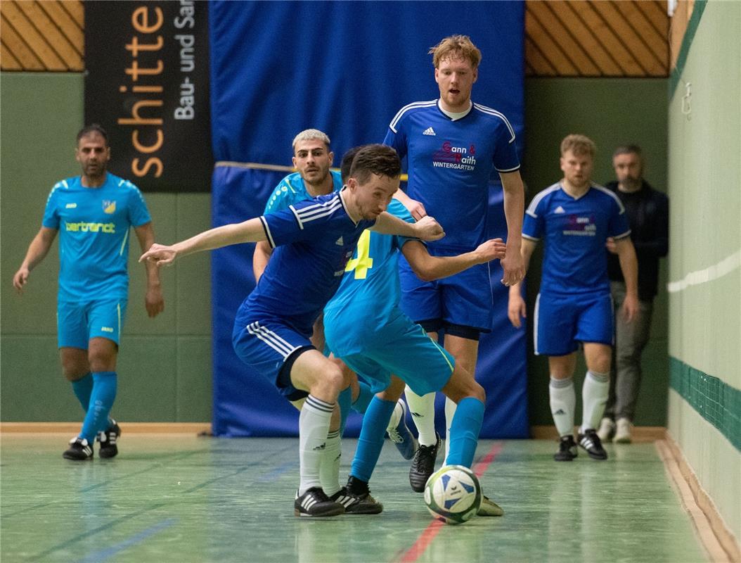 Herrenberg, Längenholzhalle, Fußball, Gäubote-Cup,  TV Darmsheim (blau) - TSV Eh...