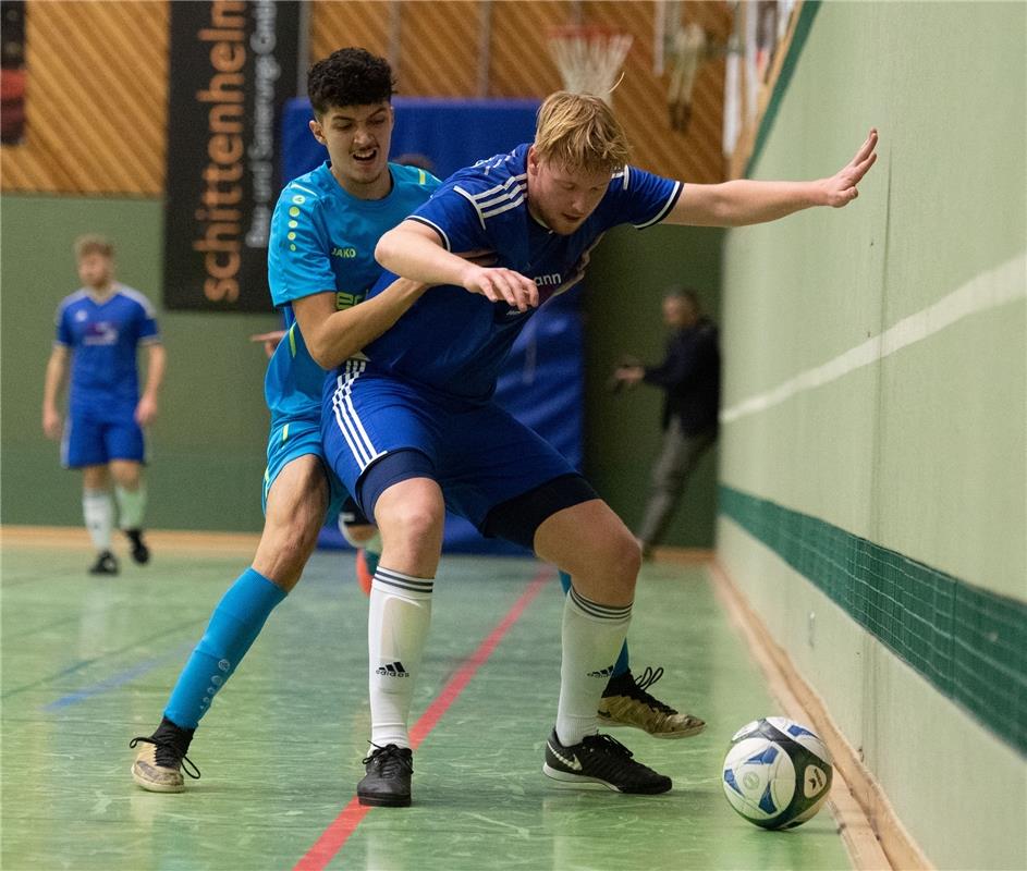 Herrenberg, Längenholzhalle, Fußball, Gäubote-Cup,  TV Darmsheim (blau) - TSV Eh...