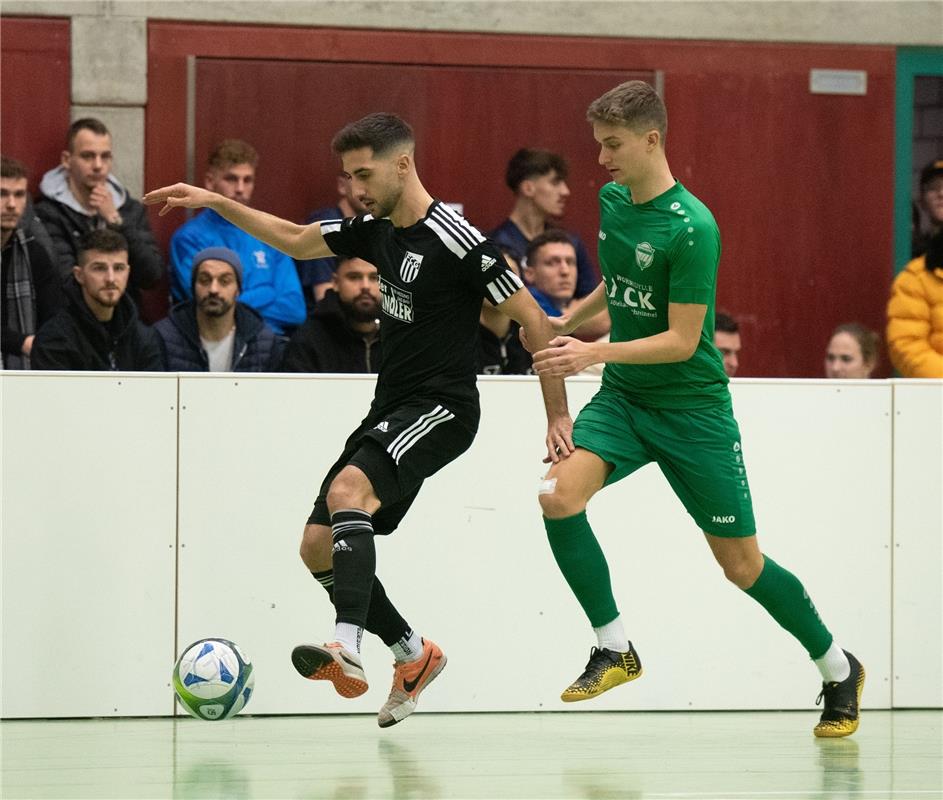 Herrenberg, Längenholzhalle, Fußball, Gäubote-Cup,  VfL Herrenberg (grün) - FC G...