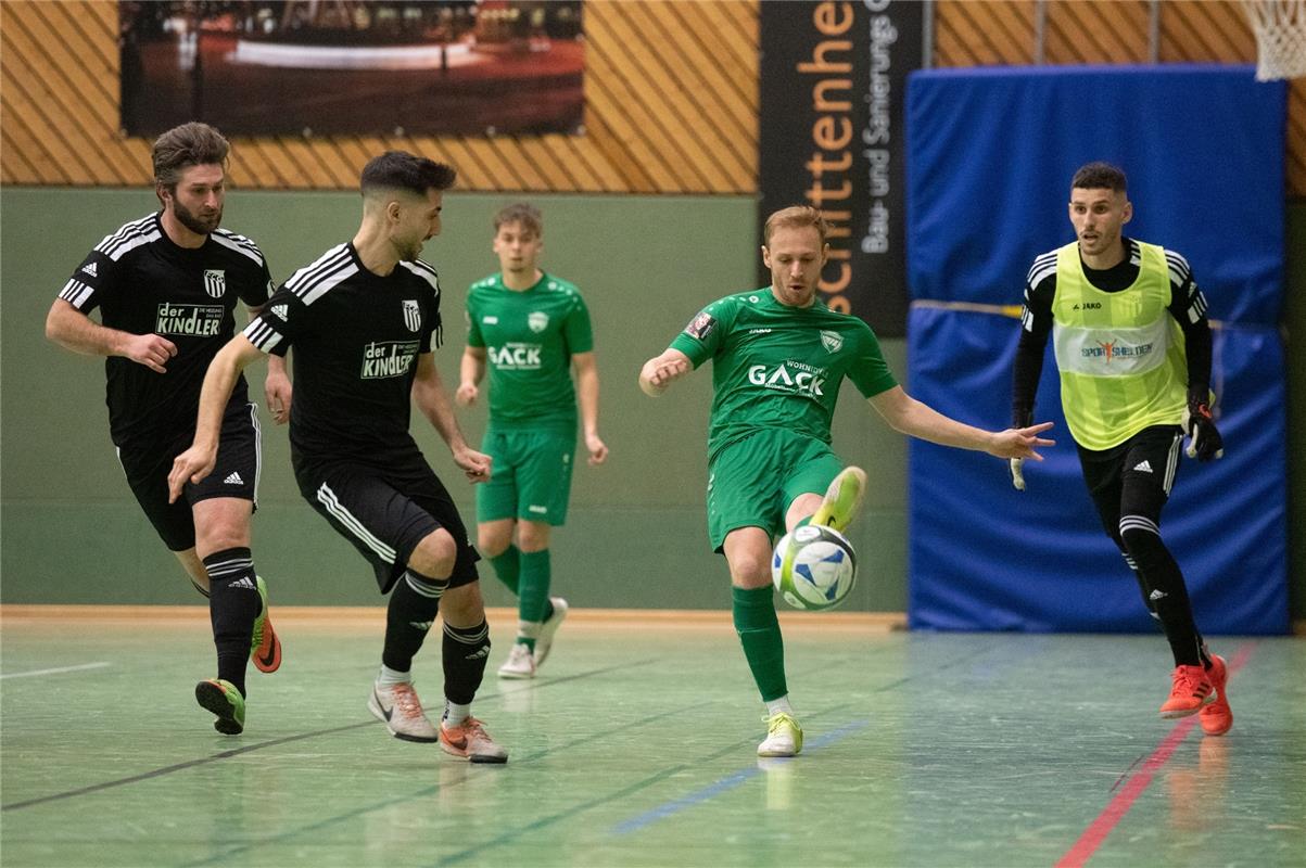 Herrenberg, Längenholzhalle, Fußball, Gäubote-Cup,  VfL Herrenberg (grün) - FC G...