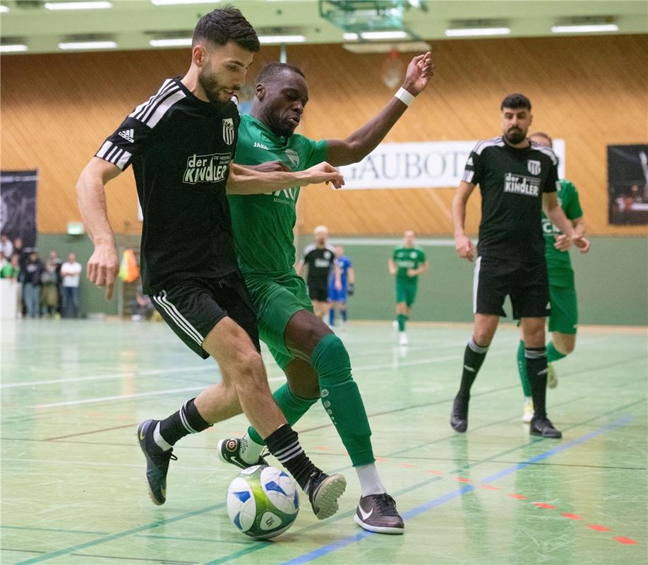 Herrenberg, Längenholzhalle, Fußball, Gäubote-Cup,  VfL Herrenberg (grün) - FC G...