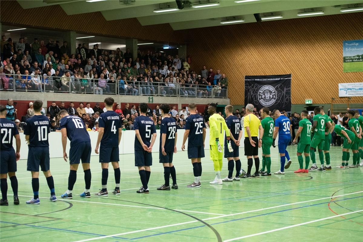 Herrenberg, Längenholzhalle, Fußball, Gäubote-Cup,  VfL Herrenberg (grün) - VfL ...