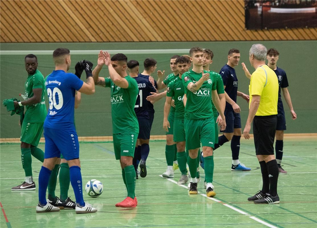 Herrenberg, Längenholzhalle, Fußball, Gäubote-Cup,  VfL Herrenberg (grün) - VfL ...