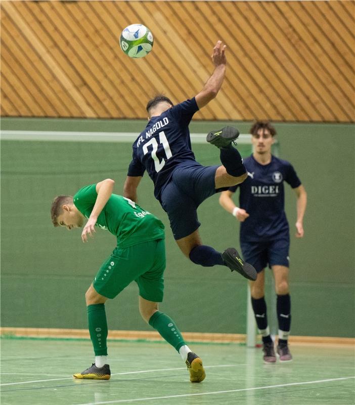 Herrenberg, Längenholzhalle, Fußball, Gäubote-Cup,  VfL Herrenberg (grün) - VfL ...