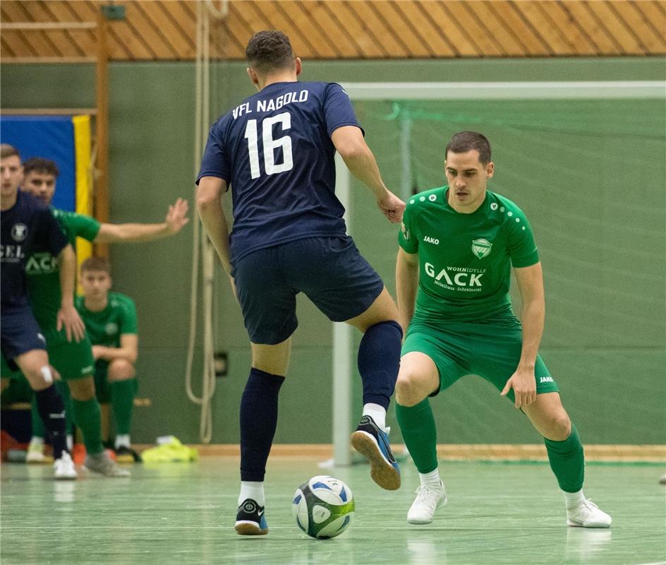 Herrenberg, Längenholzhalle, Fußball, Gäubote-Cup,  VfL Herrenberg (grün) - VfL ...