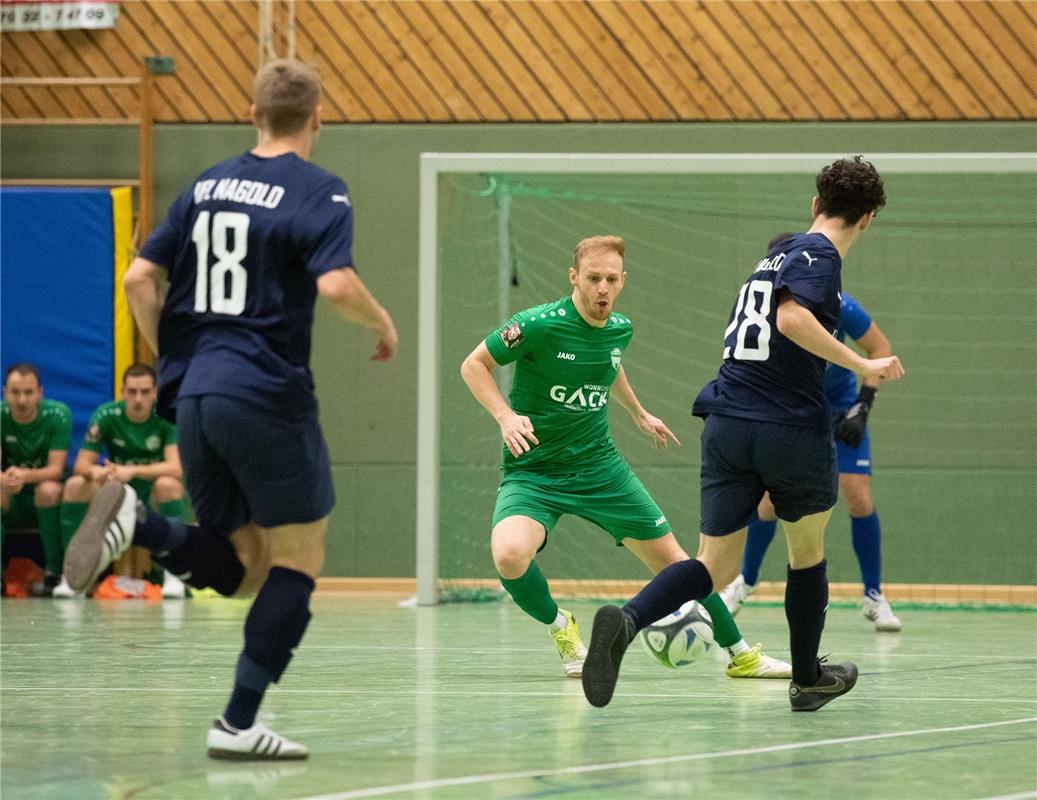 Herrenberg, Längenholzhalle, Fußball, Gäubote-Cup,  VfL Herrenberg (grün) - VfL ...