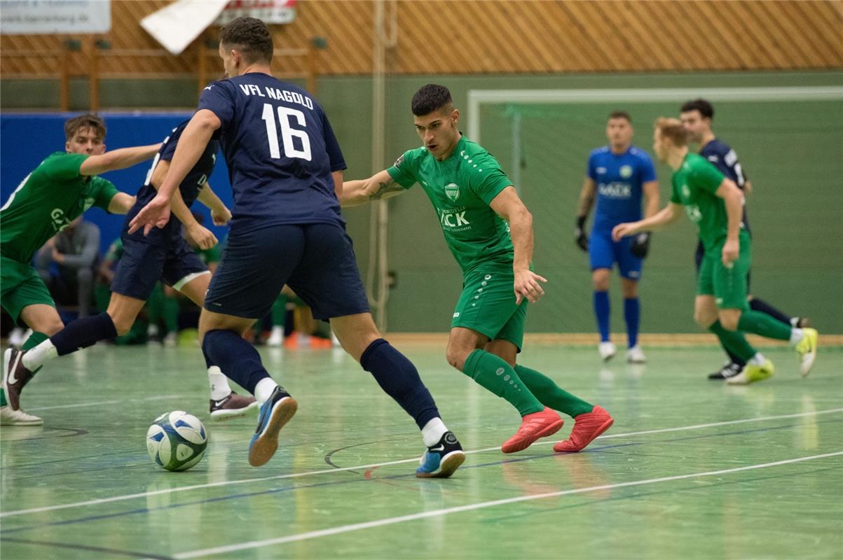 Herrenberg, Längenholzhalle, Fußball, Gäubote-Cup,  VfL Herrenberg (grün) - VfL ...