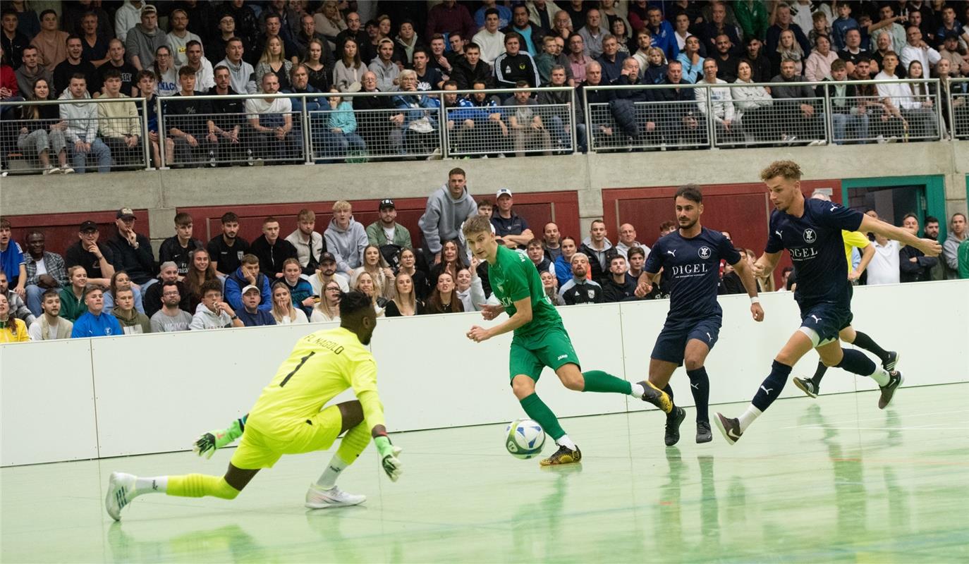 Herrenberg, Längenholzhalle, Fußball, Gäubote-Cup,  VfL Herrenberg (grün) - VfL ...